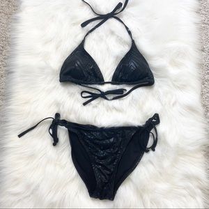 BLACK ZEBRA PRINT BIKINI